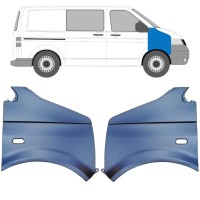 Błotnik przedni do Volkswagen Transporter T5 2003-2015 / Lewa+Prawa / Zestaw 10535