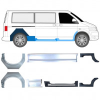 Reperaturka progu + błotnika tylnego do Volkswagen Transporter T5 2003- / LWB / Zestaw 11536