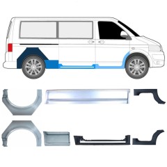 Reperaturka progu + błotnika tylnego do Volkswagen Transporter T5 2003-2015 / Zestaw 11536