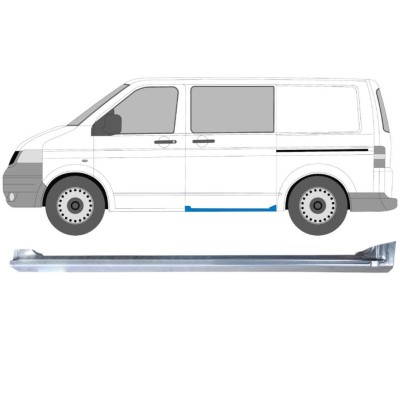 Pełny próg drzwi przesuwnych do Volkswagen Transporter T5 2003-2015 / Lewa 16976
