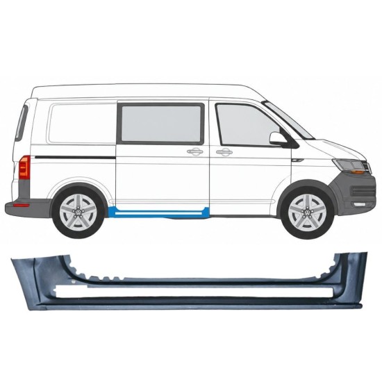 Reperaturka progu drzwi przesuwnych do Volkswagen Transporter T6 2015-2024 / Prawa 17113