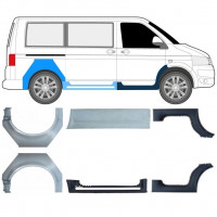 Reperaturka progu + błotnika tylnego do Volkswagen Transporter T5 2003- / SWB / Zestaw 11534