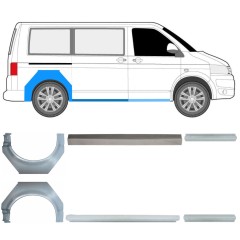 Reperaturka progu + błotnika tylnego do Volkswagen Transporter T5 2003-2015 / Zestaw 11535