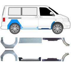 Reperaturka progu + błotnika tylnego do Volkswagen Transporter T5 2003-2015 / Zestaw 11533