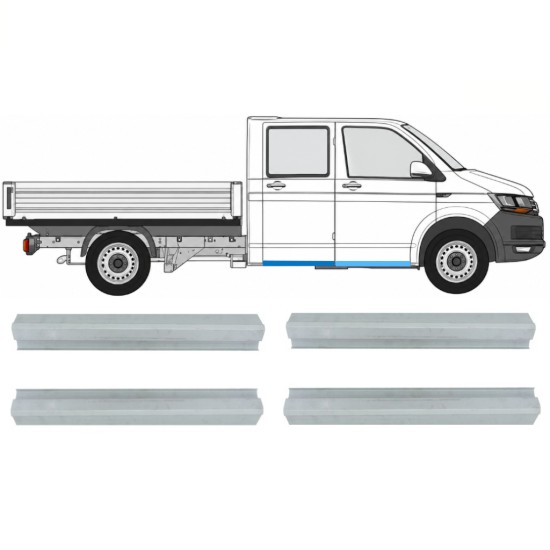 Reperaturka progu przedniego + tylna do Volkswagen Transporter T6 2015-2024 / Lewa+Prawa 17132