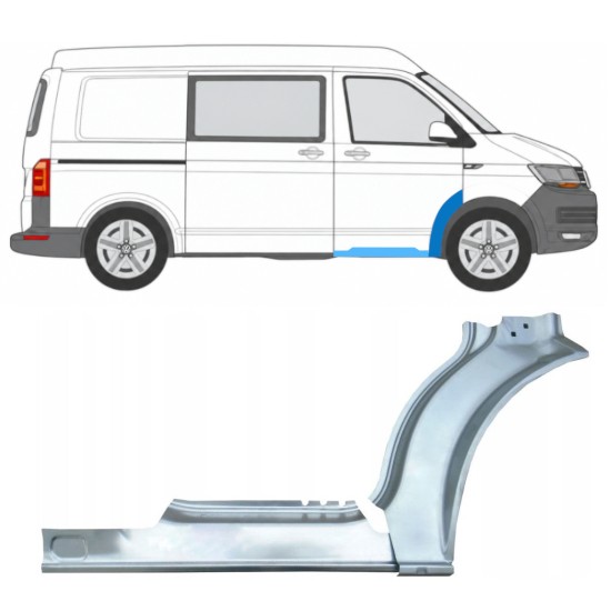 Reperaturka progu + błotnika przedniego do Volkswagen Transporter T6 2015-2024 / Prawa 17196