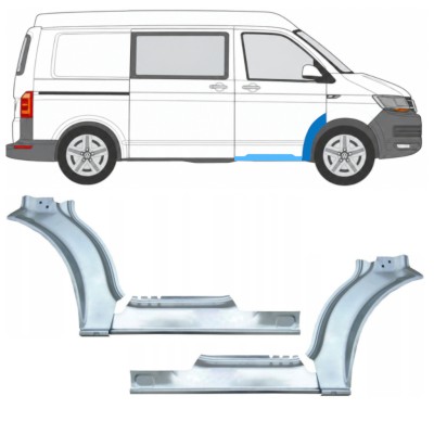 Reperaturka progu + błotnika przedniego do Volkswagen Transporter T6 2015-2024 17198