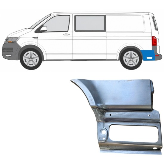 Reperaturka błotnika tylnego część dolna za kołem do Volkswagen Transporter T6 2015-2024 / Lewa 17201