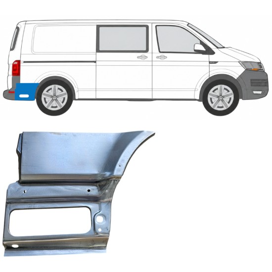 Reperaturka błotnika tylnego część dolna za kołem do Volkswagen Transporter T6 2015-2024 / Prawa 17200
