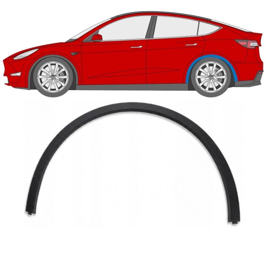 Listwa boczna błotnika tylnego do Tesla Model Y 2020-2025 / Lewa 17291