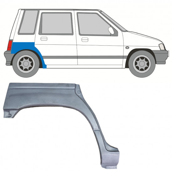 DAEWOO TICO 1991-2000 REPERATURKA BŁOTNIKA TYLNEGO / PRAWA STRONA