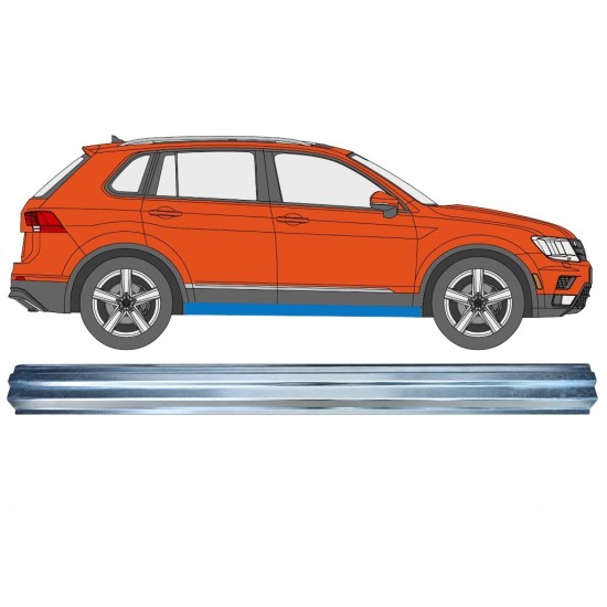 Reperaturka progu część dolna do Volkswagen Tiguan 2016-2024 / Prawa 17220