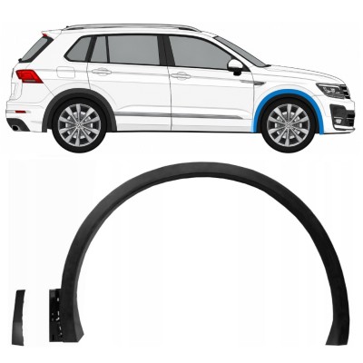 Listwa boczna błotnika przedniego do Volkswagen Tiguan 2016-2020 R-Line / Prawa / Zestaw 14848