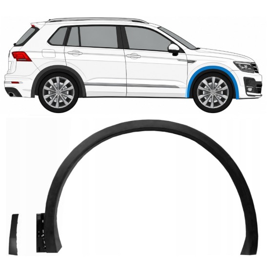 Listwa boczna błotnika przedniego do Volkswagen Tiguan 2016-2020 R-Line / Prawa / Zestaw 14848