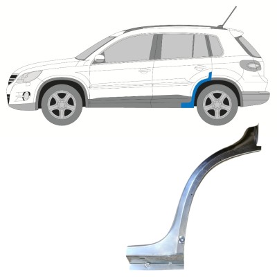 Reperaturka błotnika tylnego część przednia do Volkswagen Tiguan 2007-2016 / Lewa 15784