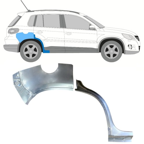 Reperaturka błotnika tylnego do Volkswagen Tiguan 2007-2016 / Prawa / Zestaw 15787