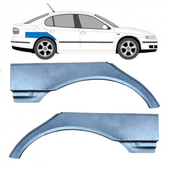 Reperaturka błotnika tylnego do Seat Toledo Leon 1999-2006 / Lewa+Prawa / Zestaw 9227