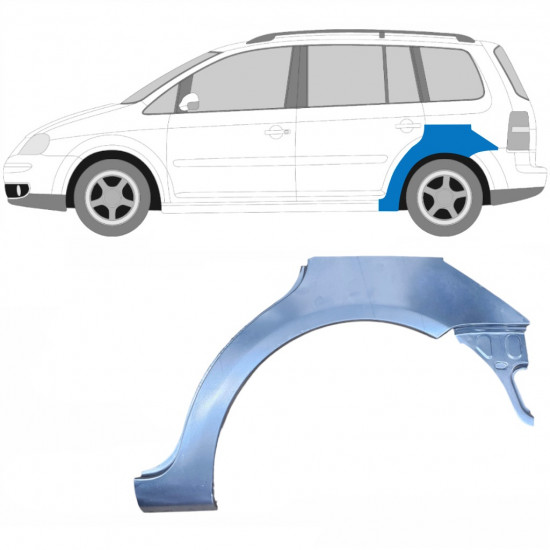 Reperaturka błotnika tylnego do VW Touran 2003-2010 / Lewa 8510