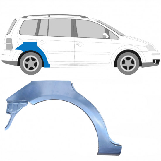 VW TOURAN 2003-2010 REPERATURKA BŁOTNIKA TYLNEGO / PRAWA STRONA