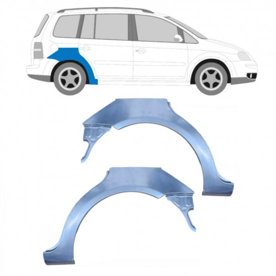 VW TOURAN 2003-2010 REPERATURKA BŁOTNIKA TYLNEGO / ZESTAW