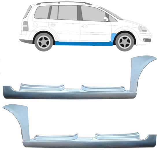 VW TOURAN 2003-2010 REPERATURKA BŁOTNIKA PRZEDNIEGO + PRÓG / LEWA STRONA + PRAWA STRONA