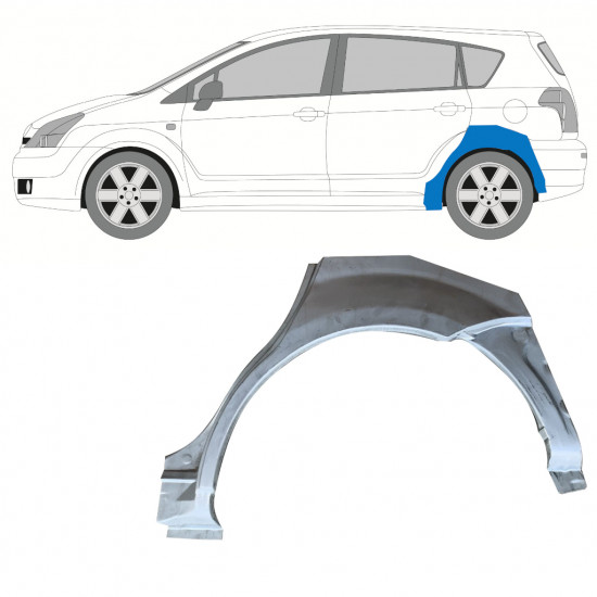 TOYOTA COROLLA VERSO 2004-2009 REPERATURKA BŁOTNIKA TYLNEGO / LEWA STRONA