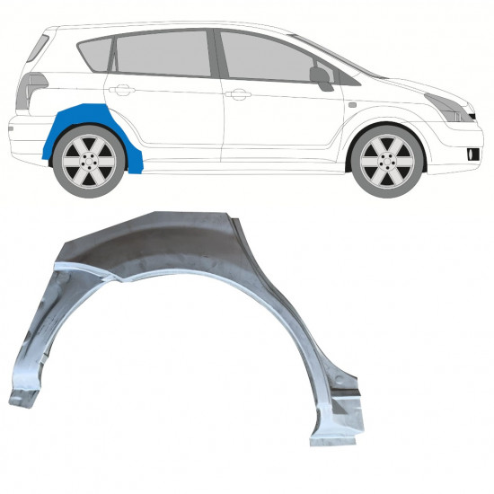 TOYOTA COROLLA VERSO 2004-2009 REPERATURKA BŁOTNIKA TYLNEGO / PRAWA STRONA