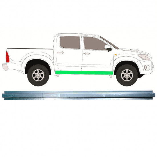 Reperaturka progu wewnętrzna do Toyota Hilux 2005-2015 / Lewa = Prawa (symetryczny) 11456