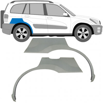 TOYOTA RAV4 2000-2005 REPERATURKA BŁOTNIKA TYLNEGO / ZESTAW