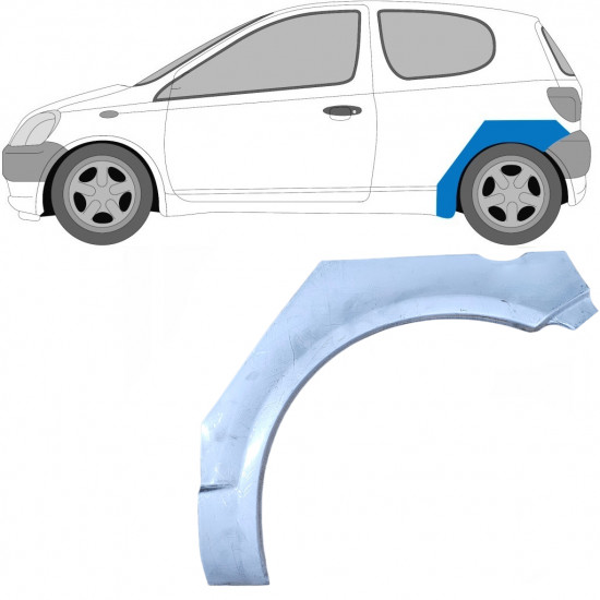 Reperaturka błotnika tylnego do Toyota Yaris 1999-2006 / Lewa 6221