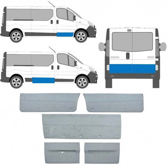 RENAULT TRAFIC VIVARO PRIMASTAR 2001-2014 PANEL NAPRAWCZY DRZWI  / ZESTAW