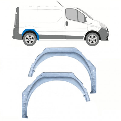 Reperaturka nadkola tylnego wewnętrzna do Opel Vivaro Renault Trafic 2001- / Lewa+Prawa / Zestaw 10118