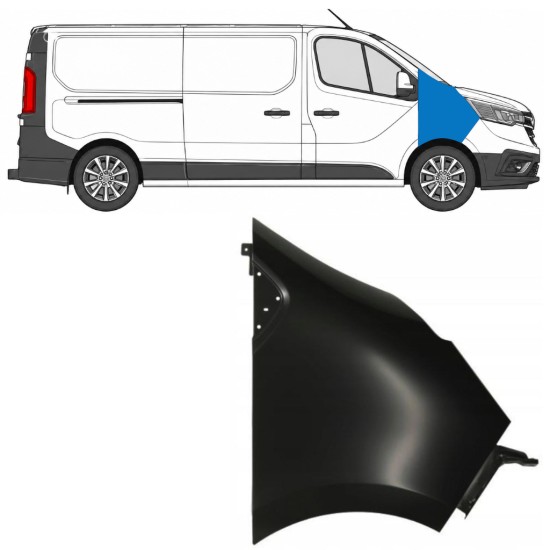Błotnik przedni do Renault Trafic 2014- 2021-2026 / Prawa 17104