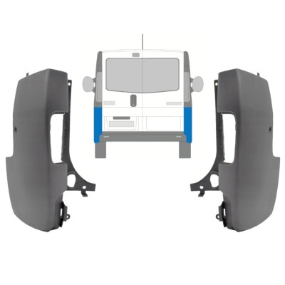 Narożnik zderzaka tylnego do Opel Vivaro 2001-2014 / Lewa+Prawa / Zestaw 15306