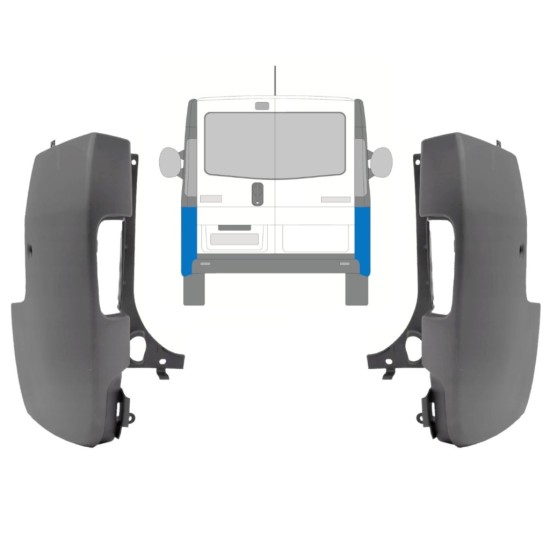 Narożnik zderzaka tylnego do Renault Trafic 2001-2014 / Lewa+Prawa / Zestaw 9944