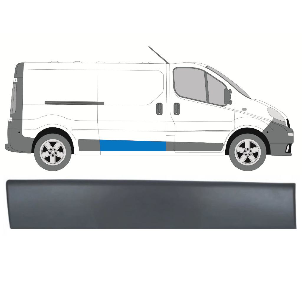 Listwa Drzwi Przesuwnych Do Renault Trafic 2001-2014 / Prawa 8203