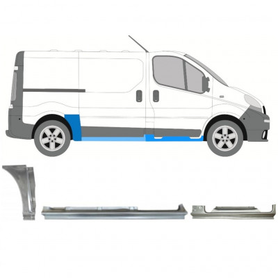 RENAULT TRAFIC OPEL VIVARO 2001-2014 KRÓTKI ROZSTAW OSI PANEL NAPRAWCZY / ZESTAW / PRAWA STRONA