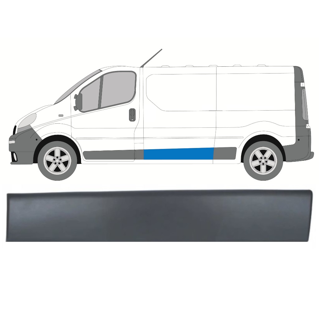 Listwa Boczna Do Renault Trafic 2001-2014 / Lewa 8204