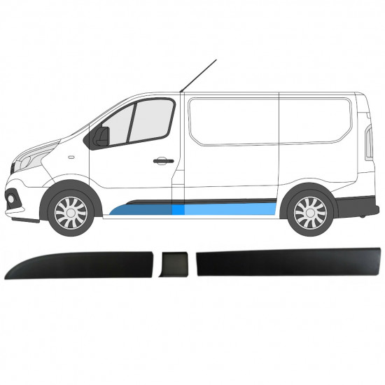 Zestaw listew do Renault Trafic Opel Vivaro Talento 2014- / SWB / Lewa /  8568