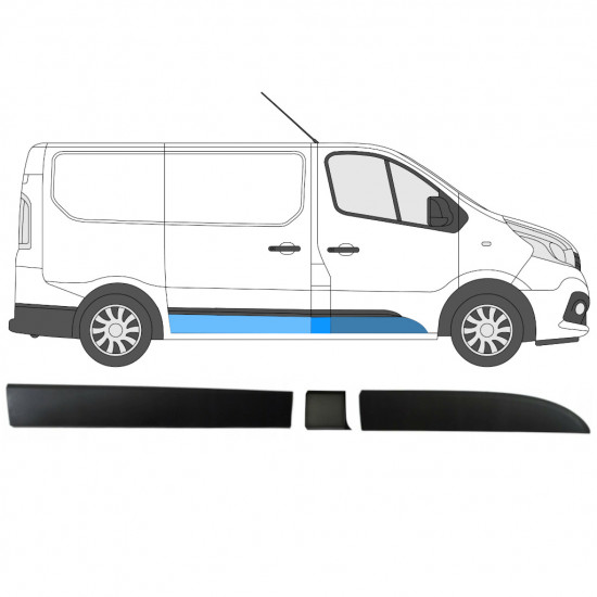 Zestaw listew do Renault Trafic Opel Vivaro Talento 2014- / SWB / Prawa /  8567