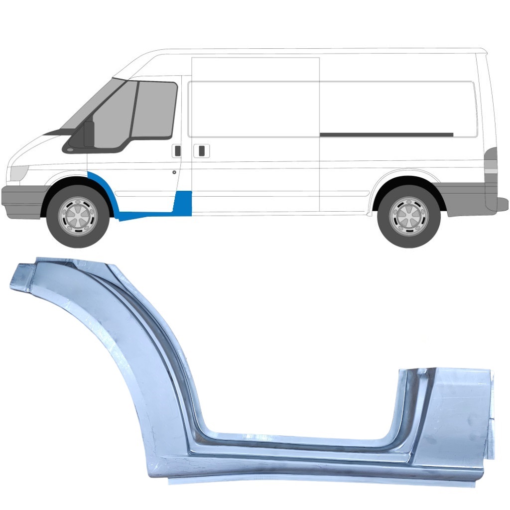 Ford Transit 2000-2013 Reperaturka Nadkola Przedniego Próg / Lewa Strona