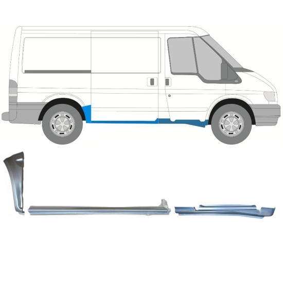 Zestaw reperaturek do Ford Transit 2000-2013 / Prawa / 15019
