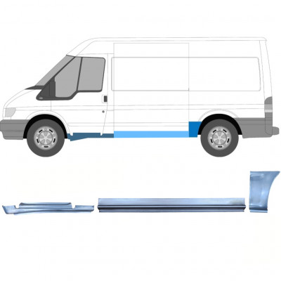 FORD TRANSIT 2000-2013 ŚREDNI ROZSTAW OSI PANEL NAPRAWCZY / ZESTAW / LEWA STRONA