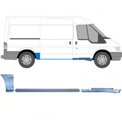 FORD TRANSIT 2000-2013 ŚREDNI ROZSTAW OSI PANEL NAPRAWCZY / ZESTAW / PRAWA STRONA