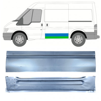 FORD TRANSIT 2000-2013 KRÓTKI ROZSTAW OSI DRZWI PRZESUWNE WEWNĘTRZNY ZEWNĘTRZNY PANEL NAPRAWCZY / ZESTAW / LEWA STRONA