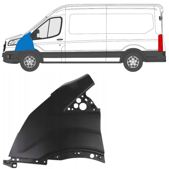 Błotnik przedni do Ford Transit 2014- 2014-2019 / Lewa 17093
