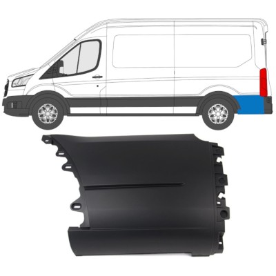 Listwa boczna błotnika tylnego za kołem do Ford Transit 2014- / Lewa 14671