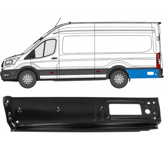 Reperaturka błotnika tylnego część tylna do Ford Transit 2014- 2014-2026 / Lewa / Prawa 17089