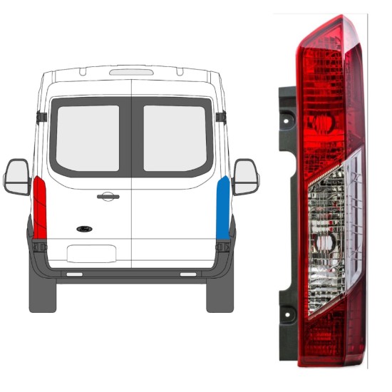 Lampa tylna do Ford Transit 2014- / Prawa 16092