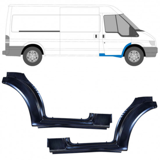 Reperaturka progu drzwi przednich do Ford Transit 2000-2013 / Lewa+Prawa / Zestaw 9589